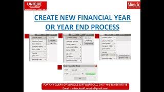 Year End Process Or New Financial Year in Miracle Software