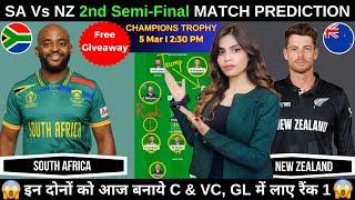 SA vs NZ Today Match Prediction | South Africa vs New Zealand Champions Trophy 2025|Fantasy Cricball