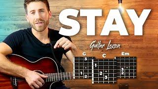 Stay Guitar Tutorial - Post Malone (Easy Chords Guitar Lesson)