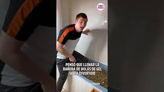 Joven francés la lía llenando el barrio de bolas orbeez