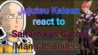 || Jujutsu Kaisen react to Saitama vs Garou || Магическая битва реакция на битву Сайтамы и Гароу.