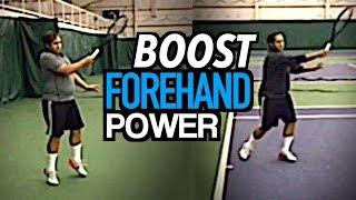 How to BOOST Forehand Power - tennis lesson