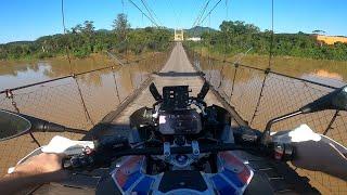 BMW GSA 1250 na ponte pênsil | Rolê por SC