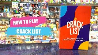 How to Play Crack List | Board Game Rules & Instructions