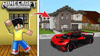 HOUSE at SUPER BUGATTI KAPALIT ng NINJA H2R sa Minecraft PE