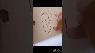 How to draw 3D  letter S #song #dance #newsong #artistcommunity #love #sushma art #artistcommu