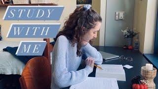 STUDY WITH ME | 30 min real time with fall ambience