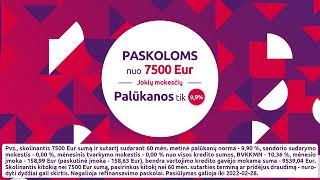 Specialus pasiūlymas paskoloms nuo 7500 Eur!