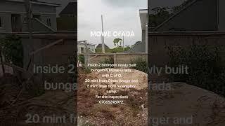 2 Bedroom bungalow for Sale in Mowe Ofada.                  #clientengagement #luxuryhomes #property
