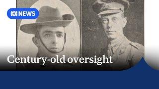 WWI soldiers finally recognised after mistakenly being left off a memorial avenue | ABC News