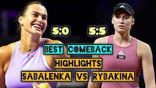 Aryna Sabalenka vs Elena Rybakina World Tennis League 2024