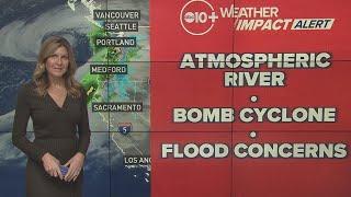 California Winter Storm: Bomb Cyclone intensifies atmospheric river