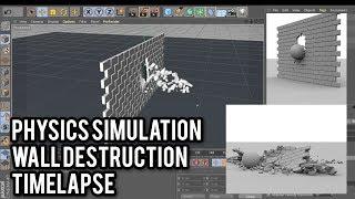Physics simulation  wall destruction timelapse | EdiotTV