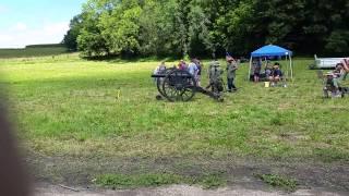 Orginal Civil War Cannon live fire.