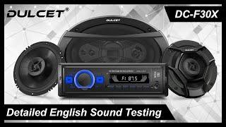 Dulcet DC-F30X Car Stereo Detailed English Sound Testing