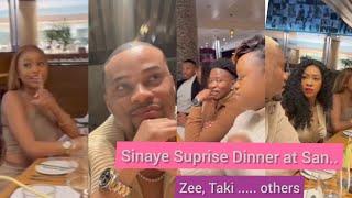  SINAYE SUPRISE DINNER, ZEE, TAKI...OTHERS SPOTTED #bigbrothermzansi #sinayebbmzansi #zee #bbnaija