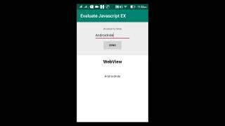 Android WebView evaluateJavascript Example