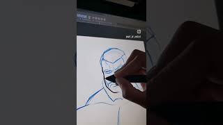 Drawing a Very STRONG man. Style study