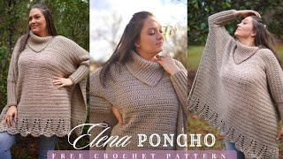 Elena Poncho | FREE Crochet Sweater Pattern  (Size Inclusive XXS-7X)