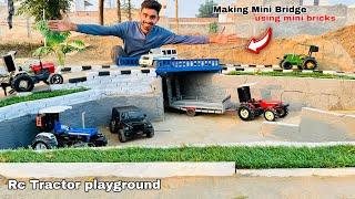 Making mini bridge and underground parking for Rc tractor using bricks  ll @Aakash946