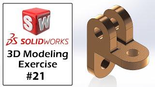 SolidWorks Tutorial For Beginners | Part Modeling Exercise - 21