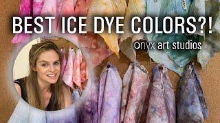 Making Dharma Trading Ice Tie Dye Swatches- Best Colors for Ice Dye| Onyx Art Studios