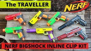 Introducing: THE TRAVELLER ~ A customizable NERF BigShock Inline Clip Kit ~ Rainbow Mods #49