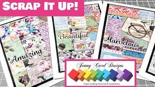 Scrapbook Of Scraps! Part 2: Turning My Scrapy Backgrounds Into Simple & Easy Cards Cards