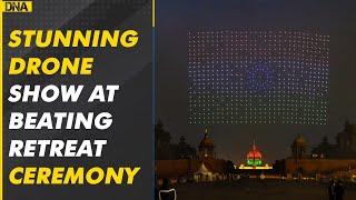 Beating Retreat ceremony 2022: stunning drone show dazzles sky at Vijay Chowk