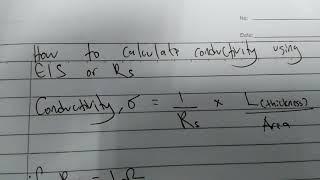 How To calculate Conductivity using EIS