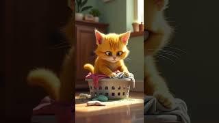 Milo and the Lost Sock #shorts #ai #cat #cutecat #catlover #story #kitten #viralvideo #cute