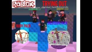 REVIEWING OBSIDIAN PACK & RUBY PACK! | ROBLOX *SKYWARS*!