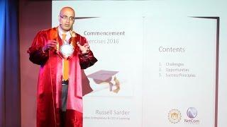 Russell Sarder gave a speech at SPIS & NetCom Learning Commencement Exercises 2016