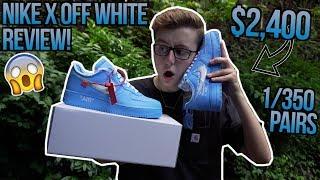 CRAZY NIKE x OFF WHITE AIR FORCE 1 "MCA" POWDER BLUE REVIEW & UNBOXING! | RELEASE DETAILS! | $2,400!