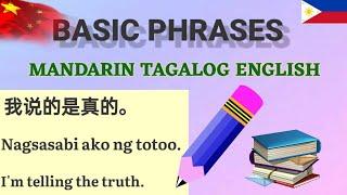 45 Chinese Phrases for Beginners| Mandarin Tagalog and English Translation #TagalogChinese