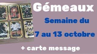 Gémeaux semaine du 7 au 13 octobre + carte message