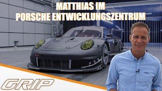 Matthias im Porsche Entwicklungs-Zentrum I GRIP