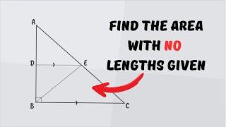How To Find The Area Without Any Lengths | A* Question