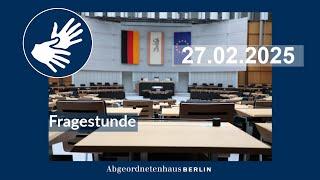 Fragestunde im Abgeordnetenhaus von Berlin am 27.02.2025