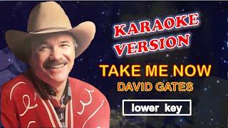 TAKE ME NOW by David Gates - Karaoke Version, Lower Key