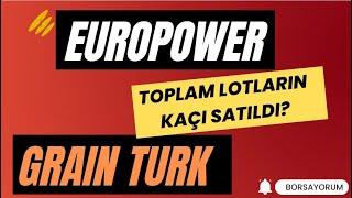 EUROPOWER 7.GÜN | GRAİNT TÜRK 4. GÜN - TOPLAM LOTLARIN KAÇI SATILDI İNCELİYORUZ. TAMAM MI DEVAM MI??