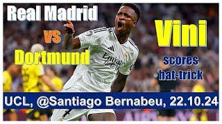 Real Madrid 5-2 Dortmund Vinicius scores hat-trick