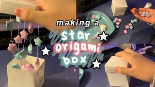 paper origami star box ~ cute handmade gift idea, diy tutorial paper box