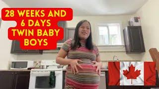 28 WEEKS OF PREGNANCY ||MY TWIN BABIES || BUHAY CANADA|| PINOY IN CANADA