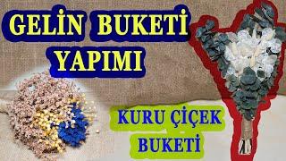 Gelin Buketi | Kuru Sedef ve Lavanta ile Buket Yapımı | Kendin Yap #Diy 19