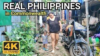 Unveiling Hidden Life in QUEZON CITY | Walk Somewhere in Commonwealth Residents Philippines [4K] 