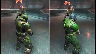 Doomslayer/Doomguy vs Marauder Boss Fight -Third Person Comparison