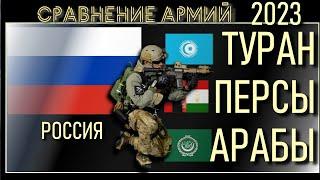 Россия vs Туран Персы Арабы Армия 2023 Сравнение военной мощи