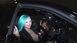 Alabama Barker debuts her turquoise hair wile grabbing dinner with BFF Jodie Woods at Craig's