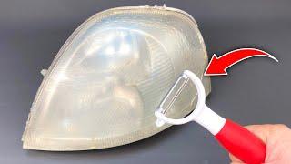 Genius Method! Clean Your Faded Headlights Like Crystal in 5 Minutes